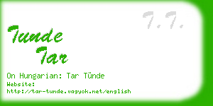 tunde tar business card